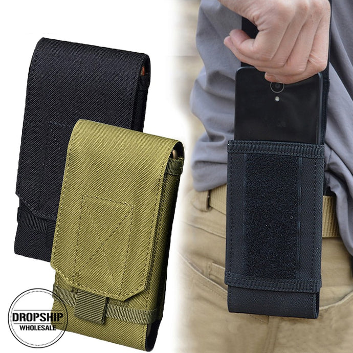 Outdoor Camouflage Bag Tactical Army Phone Holder Sport Waist Belt Case Waterproof Nylon