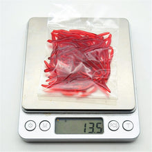 Load image into Gallery viewer, Soft Lure Fishing Simulation Earthworm red Worms Artificial 50pcs/lot