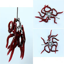 Load image into Gallery viewer, Soft Lure Fishing Simulation Earthworm red Worms Artificial 50pcs/lot