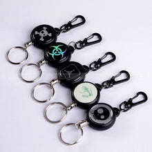 Load image into Gallery viewer, EDC Outdoor Steel Rope Burglar Keychain Tactical Retractable Key Chain Camping Key Ring