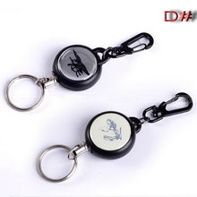 Load image into Gallery viewer, EDC Outdoor Steel Rope Burglar Keychain Tactical Retractable Key Chain Camping Key Ring