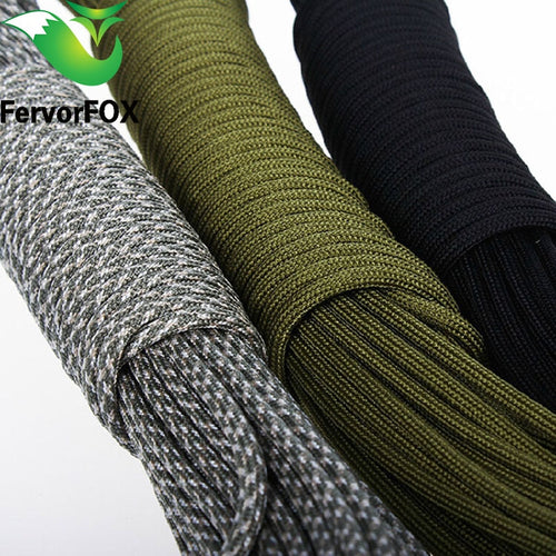 Cores Paracord for Survival Parachute Cord Lanyard Camping Climbing Camping Rope Hiking Clothesline 5 Meters  Dia.4mm 7 stand