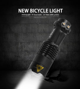 LED cycling Front Light Bike lights Lamp Torch Waterproof 7 Watt 2000 Lumens 3 Mode
