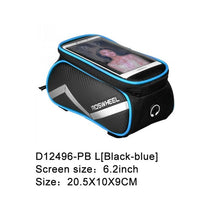Load image into Gallery viewer, ROSWHEEL BICYCLE BAGS CYCLING BIKE FRAME IPHONE BAGS  HOLDER PANNIER MOBILE PHONE BAG CASE POUCH