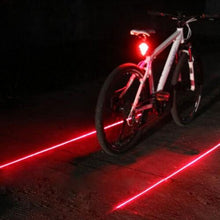 Load image into Gallery viewer, Bike Cycling Lights Waterproof 5 LED 2 Lasers 3 Modes Bike Taillight Safety Warning Light Bicycle Rear Bycicle Light Tail Lamp
