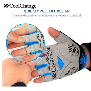 CoolChange Cycling Gloves Half Finger Mens Women's Summer Sports Shockproof Bike Gloves