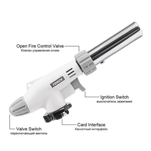 Gas Torch Flame Gun Blowtorch Cooking Soldering Butane AutoIgnition gas-Burner Lighter Heating