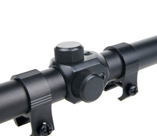 Load image into Gallery viewer, 4x20 Rifle Optics Scope Tactical Crossbow Riflescope with Red Dot Laser Sight and 11mm Rail Mounts for 22 Caliber Guns