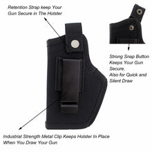 Load image into Gallery viewer, Gun Holster Concealed Carry Holsters Belt Metal Clip For All Sizes Handguns