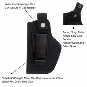 Gun Holster Concealed Carry Holsters Belt Metal Clip For All Sizes Handguns