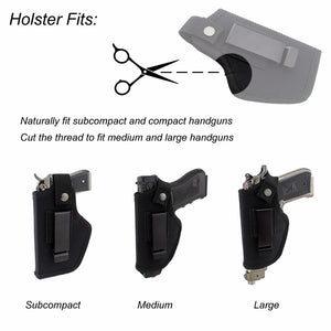 Gun Holster Concealed Carry Holsters Belt Metal Clip For All Sizes Handguns