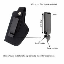 Load image into Gallery viewer, Gun Holster Concealed Carry Holsters Belt Metal Clip For All Sizes Handguns