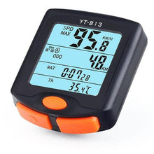 Load image into Gallery viewer, Bicycle Wireless Speedometer Digital Odometer Stopwatch Thermometer LCD Backlight Rainproof Black