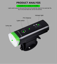 Load image into Gallery viewer, Bike Front Light Induction Bicycle Bright Light USB Charging Flashlight Waterproof