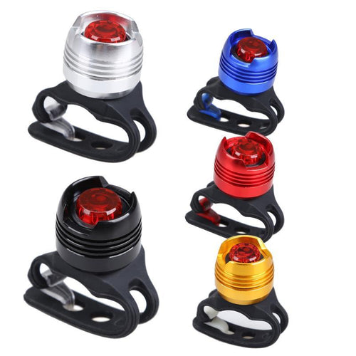 Aluminum Bicycle Cycling Front Rear Tail Helmet Red White LED Flash Lights Safety Warning Lamp Cycling Caution Light Waterproof