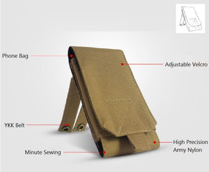 Outdoor Camouflage Bag Tactical Army Phone Holder Sport Waist Belt Case Waterproof Nylon