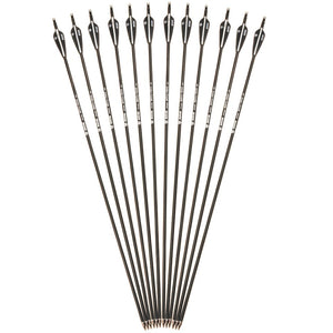 Carbon Arrow with Black and White Color for Recurve/Compound Bows Archery Hunting 6/12/24pcs/lot 28/30/32 inches Spine 500