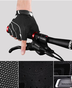 Cycling Anti-slip Anti-sweat Men Women Half Finger Gloves Breathable Anti-shock Sports Gloves