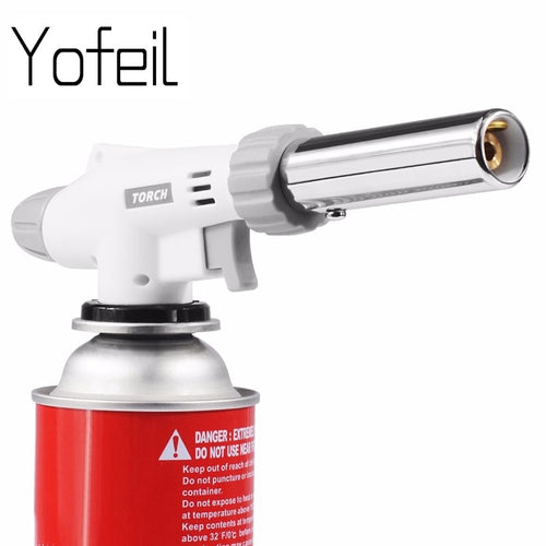 Gas Torch Flame Gun Blowtorch Cooking Soldering Butane AutoIgnition gas-Burner Lighter Heating