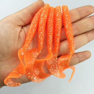 Wobbler Jigging curly tail Fishing Lure Soft Worm Shrimp silicone bait 8cm 4.3g