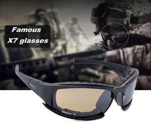 Military Goggles Army Sunglasses With 4 Lens Original Box Men