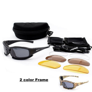 Military Goggles Army Sunglasses With 4 Lens Original Box Men