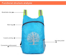 Load image into Gallery viewer, Unisex Folding Backpack Hiking Camping Bag Ultra Light Outdoor Sport Backpack Waterproof