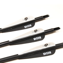 Load image into Gallery viewer, Carbon Arrow with Black and White Color for Recurve/Compound Bows Archery Hunting 6/12/24pcs/lot 28/30/32 inches Spine 500