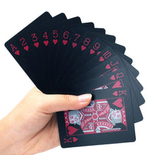 Load image into Gallery viewer, Quality Waterproof PVC Plastic Playing Cards Set Trend 54pcs Deck Poker Classic Magic Tricks Tool Pure Black Magic Box-packed