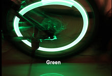 Load image into Gallery viewer, Bike light with no battery mountain road bike  bicycle lights LEDS Tire Valve Caps Wheel spokes LED Light