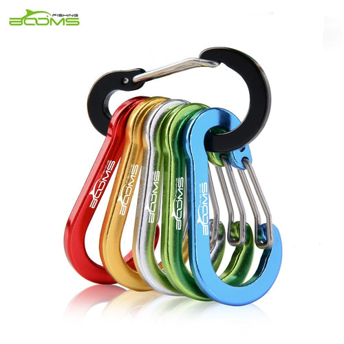 Booms Fishing CC1 6Pcs Aluminum Alloy Carabiner Keychain Outdoor Camping Climbing