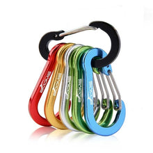 Load image into Gallery viewer, Booms Fishing CC1 6Pcs Aluminum Alloy Carabiner Keychain Outdoor Camping Climbing