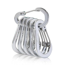 Load image into Gallery viewer, Booms Fishing CC1 6Pcs Aluminum Alloy Carabiner Keychain Outdoor Camping Climbing