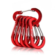 Load image into Gallery viewer, Booms Fishing CC1 6Pcs Aluminum Alloy Carabiner Keychain Outdoor Camping Climbing