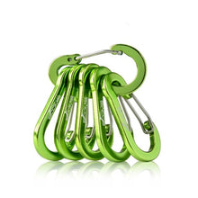 Load image into Gallery viewer, Booms Fishing CC1 6Pcs Aluminum Alloy Carabiner Keychain Outdoor Camping Climbing