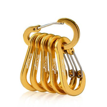 Load image into Gallery viewer, Booms Fishing CC1 6Pcs Aluminum Alloy Carabiner Keychain Outdoor Camping Climbing