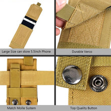 Load image into Gallery viewer, Outdoor Camouflage Bag Tactical Army Phone Holder Sport Waist Belt Case Waterproof Nylon