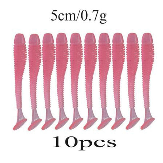 Soft Rubber Bait Fishing Lure Jig Wobbler Soft Worm Carp 10pcs/lot