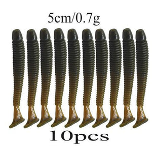 Soft Rubber Bait Fishing Lure Jig Wobbler Soft Worm Carp 10pcs/lot