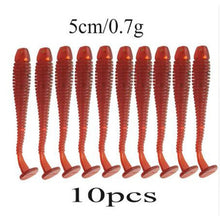 Load image into Gallery viewer, Soft Rubber Bait Fishing Lure Jig Wobbler Soft Worm Carp 10pcs/lot