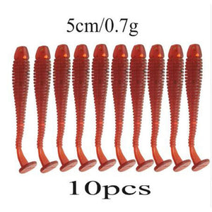 Soft Rubber Bait Fishing Lure Jig Wobbler Soft Worm Carp 10pcs/lot