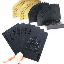 Load image into Gallery viewer, Quality Waterproof PVC Plastic Playing Cards Set Trend 54pcs Deck Poker Classic Magic Tricks Tool Pure Black Magic Box-packed