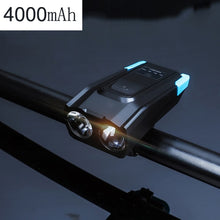Load image into Gallery viewer, Induction Bicycle Front Light Set 4000mAh USB Rechargeable Smart Headlight With Horn 800 Lumen LED