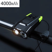 Load image into Gallery viewer, Induction Bicycle Front Light Set 4000mAh USB Rechargeable Smart Headlight With Horn 800 Lumen LED
