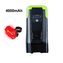 Load image into Gallery viewer, Induction Bicycle Front Light Set 4000mAh USB Rechargeable Smart Headlight With Horn 800 Lumen LED