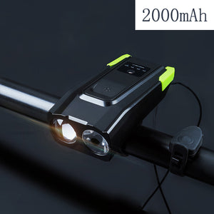 Induction Bicycle Front Light Set 4000mAh USB Rechargeable Smart Headlight With Horn 800 Lumen LED