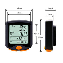 Load image into Gallery viewer, Bicycle Wireless Speedometer Digital Odometer Stopwatch Thermometer LCD Backlight Rainproof Black