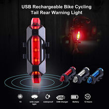 Load image into Gallery viewer, Bike Bicycle light Rechargeable LED Taillight USB Rear Tail Safety Warning Cycling light Portable Flash Light Super Bright
