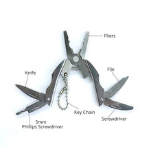 Load image into Gallery viewer, Portable Multifunction Folding Plier,Stainless Steel Foldaway Knife Keychain Screwdriver,Camping Survival EDC Tools Travel Kits