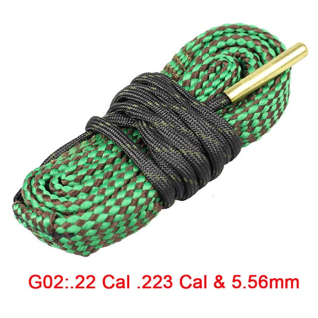 Hunting Gun Bore Cleaner Snake.22 Cal.223 Cal.38 Cal& 5.56mm,7.62mm,12GA Rifle Cleaning Kit Tool Rifle Barrel Calibre Snake Rope